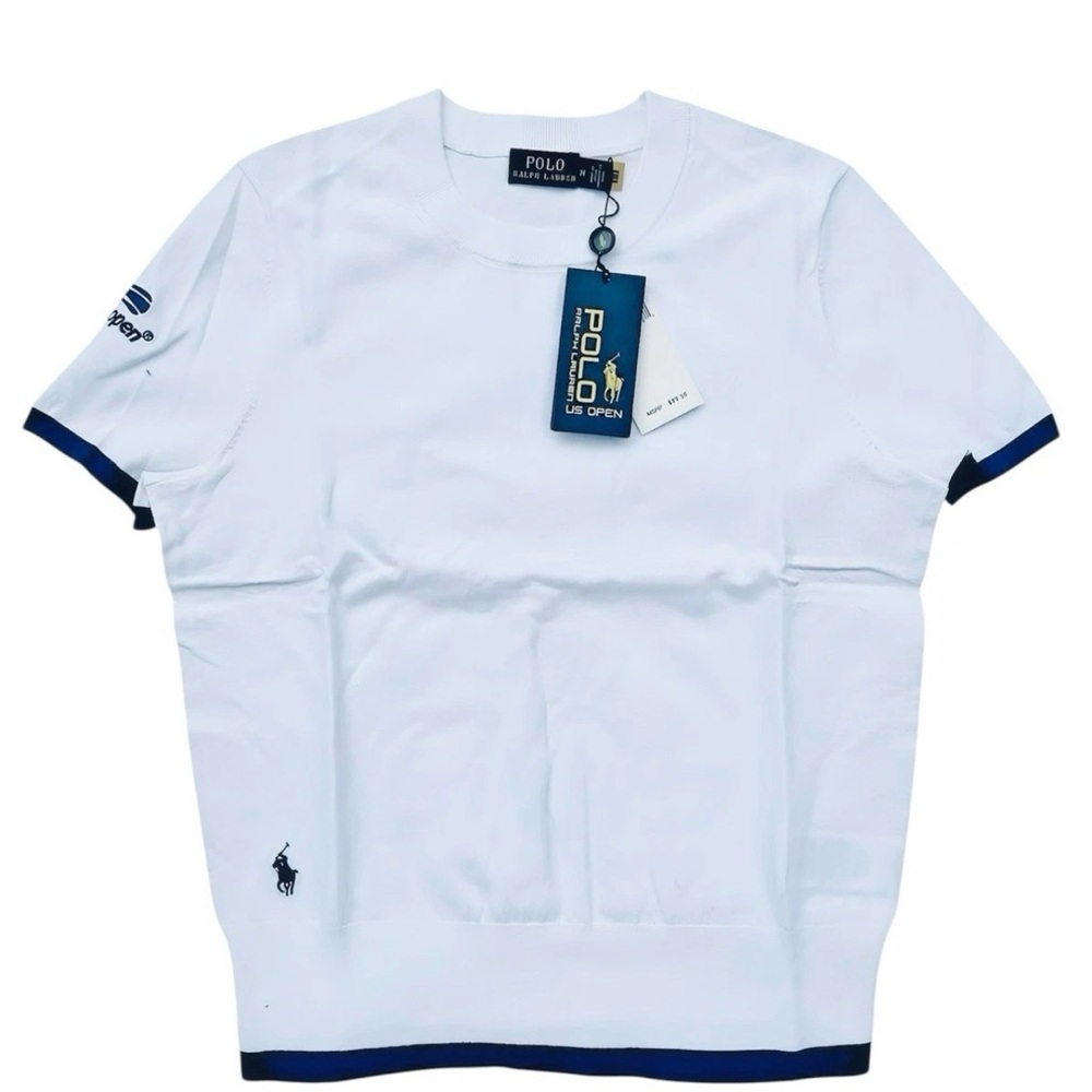 Us open Ralph Lauren White and Blue Crew Neck Sweater #usopen #usopentennis